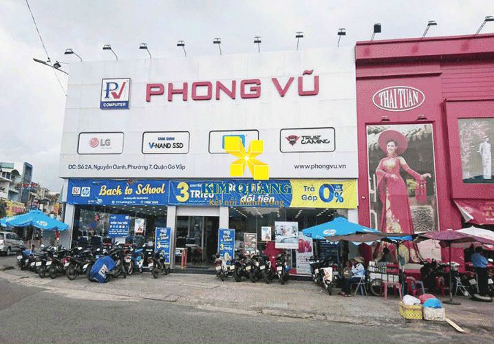 Phía trước mặt bằng cho thuê 2A Nguyễn Oanh