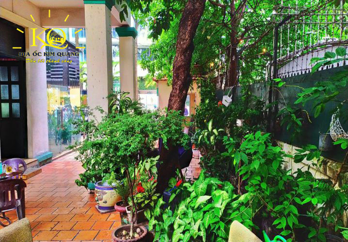 Khuôn viên sân vườn của biệt thự cho thuê đường Điện Biên Phủ quận 3 