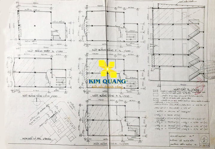 Layout của tòa nhà cho thuê nguyên căn đường Lê Thánh Tôn