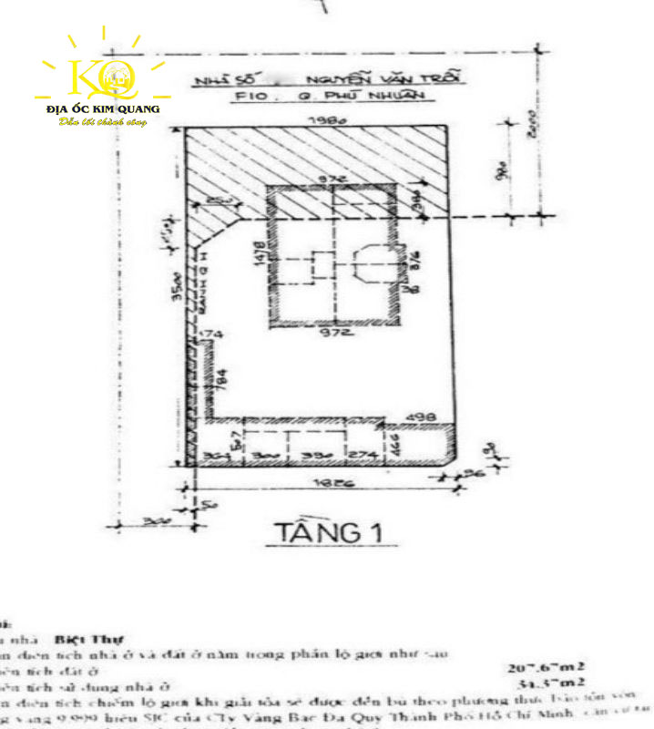 Bản thiết kế nhà cho thuê nguyên căn đường Nguyễn Văn Trỗi quận Phú Nhuận