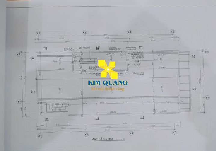 Mặt bằng mái tòa nhà cho thuê văn phòng đường Hai Bà Trưng