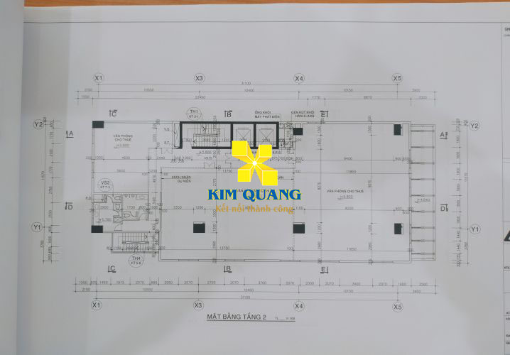 Mặt bằng tầng 2 cho thuê nguyên tòa nhà đường Hai Bà Trưng